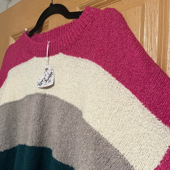 Lisa Striped Teddy Pullover Sweater NWT - Picture 4 of 10